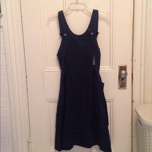 Anthropologie Linen Cut-out Dress